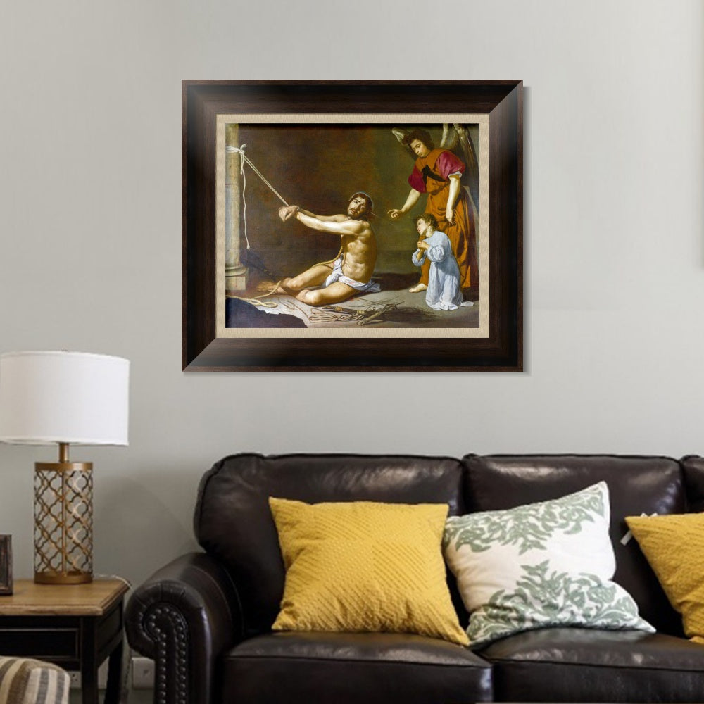 INVIN ART Framed Canvas Art Giclee Print Christ contemplated by the Christian Soul by Diego Velazquez Wall Art
