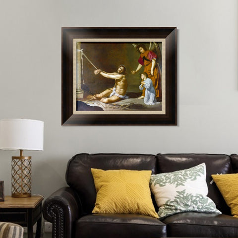 INVIN ART Framed Canvas Art Giclee Print Christ contemplated by the Christian Soul by Diego Velazquez Wall Art Living Room Home Office Decorations