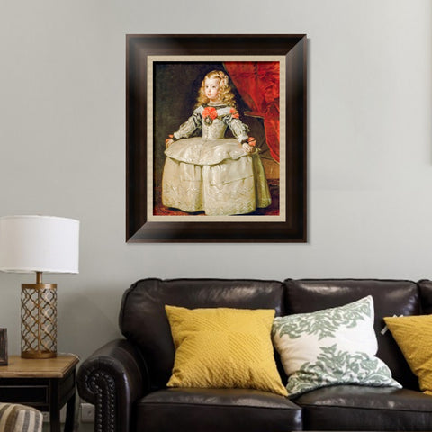INVIN ART Framed Canvas Art Giclee Print Christ Infanta Margaraita Teresa in White Garb by the Christian Soul by Diego Velazquez Wall Art Room Home Decorations