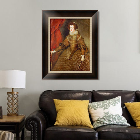 INVIN ART Framed Canvas Art Giclee Print Isabella, Queen of Spain by the Christian Soul by Diego Velazquez Wall Art Living Room Home Office Decorations