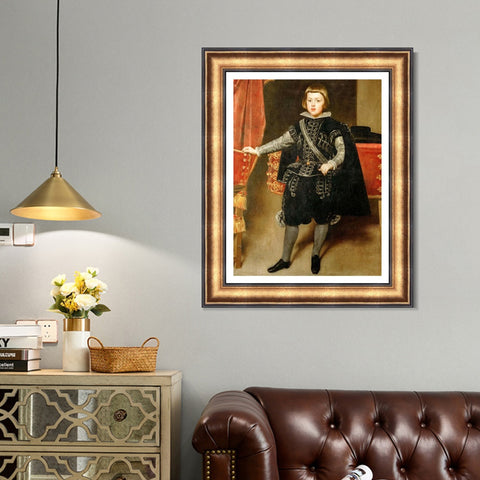 INVIN ART Framed Canvas Art Giclee Print Portrait of Philip IV, King of Spain-1 by the Christian Soul by Diego Velazquez Wall Art Living Decorations