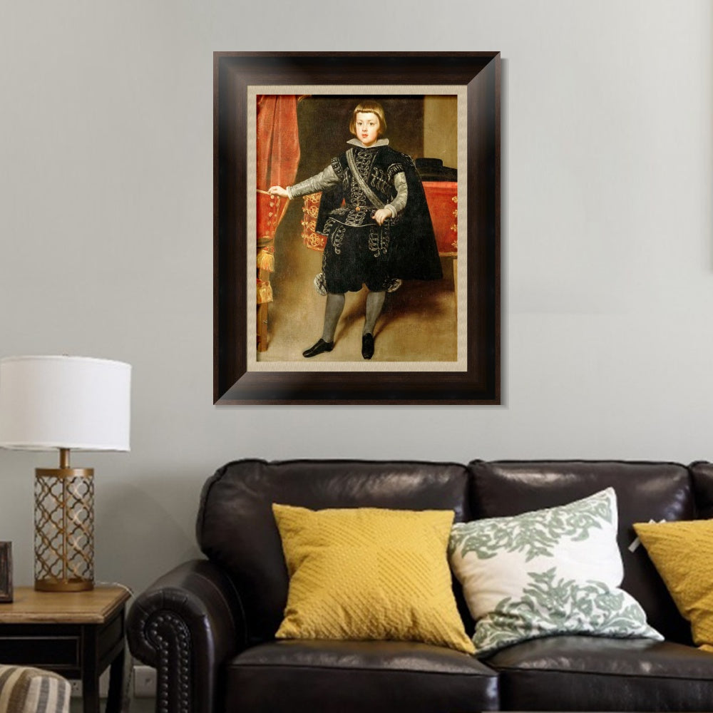 INVIN ART Framed Canvas Art Giclee Print Portrait of Philip IV, King of Spain-1 by the Christian Soul by Diego Velazquez Wall Art Living Decorations