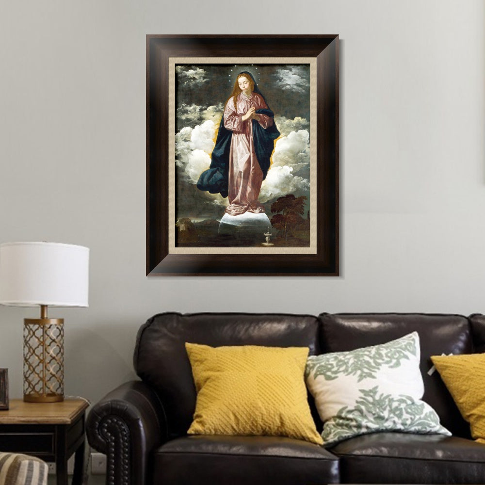 INVIN ART Framed Canvas Art Giclee Print the Immaculate Conception by the Christian Soul by Diego Velazquez Wall Art