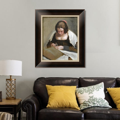 INVIN ART Framed Canvas Art Giclee Print the needlewoman by the Christian Soul by Diego Velazquez Wall Art Living Room Home Office Decorations