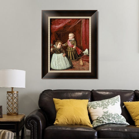 INVIN ART Framed Canvas Art Giclee Print Don Baltasar Carlos with a Dwarf by the Christian Soul by Diego Velazquez Wall Art Living Decorations