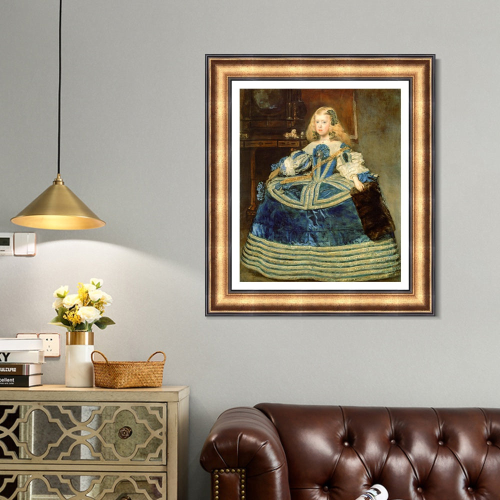 INVIN ART Framed Canvas Art Giclee Print Portrait of the Infanta Margarita by the Christian Soul by Diego Velazquez Wall Art Living Decorations