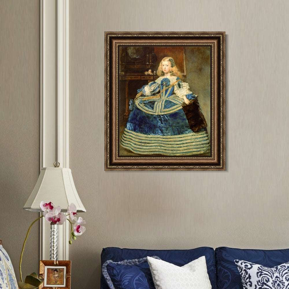 INVIN ART Framed Canvas Art Giclee Print Portrait of the Infanta Margarita by the Christian Soul by Diego Velazquez Wall Art Living Decorations
