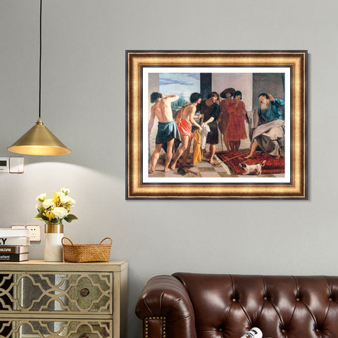 INVIN ART Framed Canvas Art Giclee Print Joseph's Bloody Coat Brought to Jacob by the Christian Soul by Diego Velazquez Wall Art Living Decorations