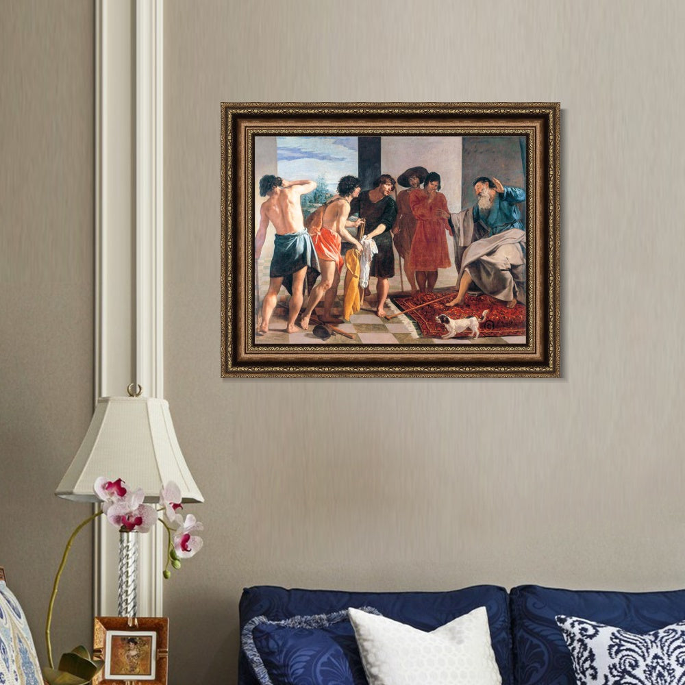 INVIN ART Framed Canvas Art Giclee Print Joseph's Bloody Coat Brought to Jacob by the Christian Soul by Diego Velazquez Wall Art Living Decorations