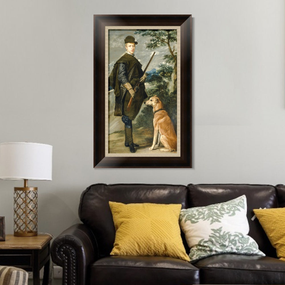 INVIN ART Framed Canvas Art Giclee Print Portrait of Cardinal-Infante Ferdinand of Austria by Diego Velazquez Wall Art