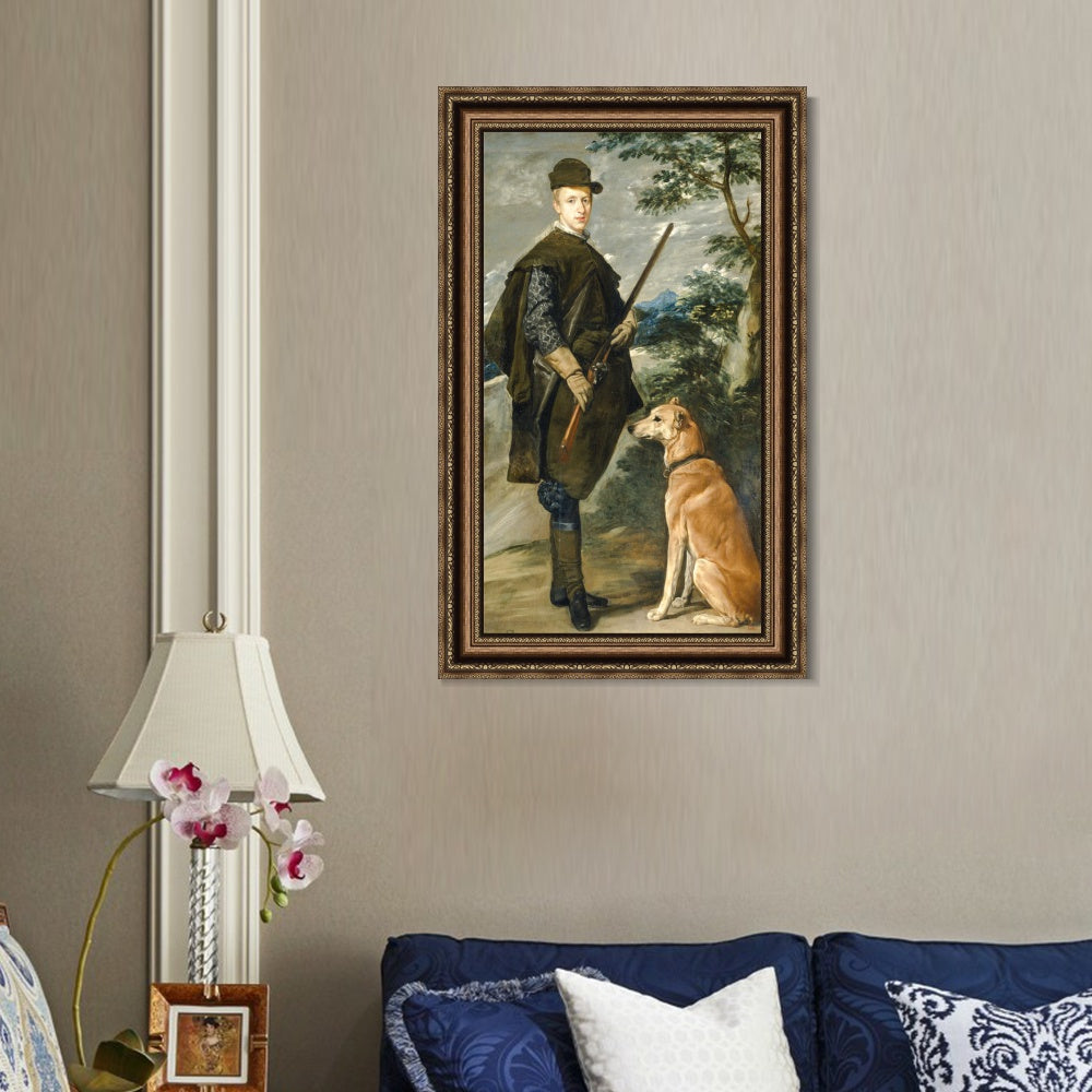 INVIN ART Framed Canvas Art Giclee Print Portrait of Cardinal-Infante Ferdinand of Austria by Diego Velazquez Wall Art