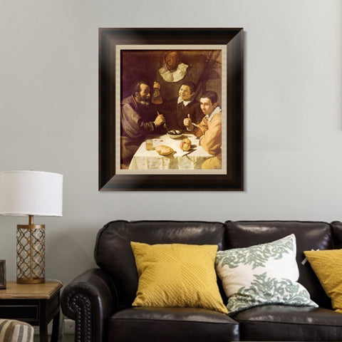 INVIN ART Framed Canvas Art Giclee Print Breakfast by the Christian Soul by Diego Velazquez Wall Art Living Room Home Office Decorations