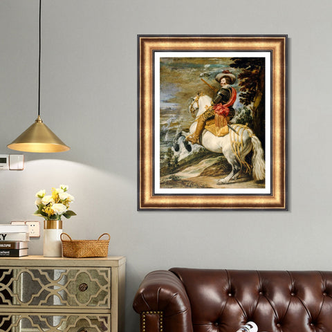 INVIN ART Framed Canvas Art Giclee Print Series#026 by the Christian Soul by Diego Velazquez Wall Art Living Room Home Office Decorations