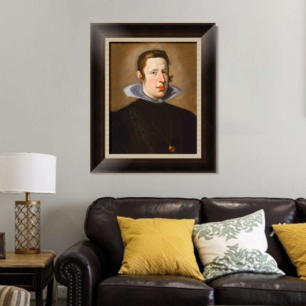 INVIN ART Framed Canvas Art Giclee Print Portrait of King Philip IV of Spain by the Christian Soul by Diego Velazquez Wall Art Living Decorations