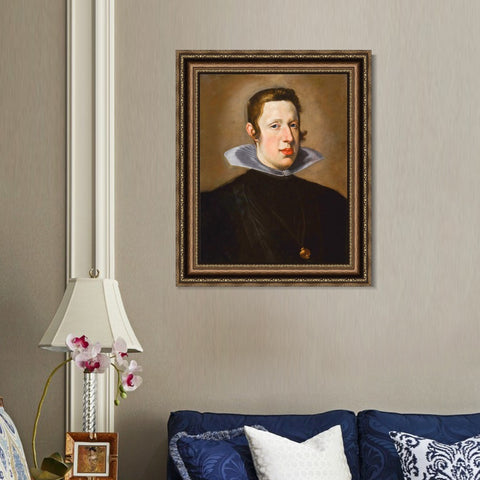 INVIN ART Framed Canvas Art Giclee Print Portrait of King Philip IV of Spain by the Christian Soul by Diego Velazquez Wall Art Living Decorations