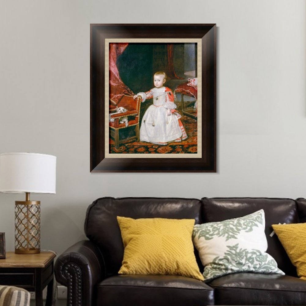 INVIN ART Framed Canvas Art Giclee Print Prince Philip Prospero by the Christian Soul by Diego Velazquez Wall Art
