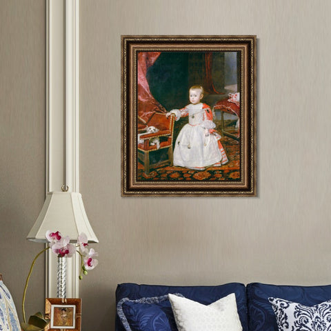 INVIN ART Framed Canvas Art Giclee Print Prince Philip Prospero by the Christian Soul by Diego Velazquez Wall Art Living Room Home Office Decorations