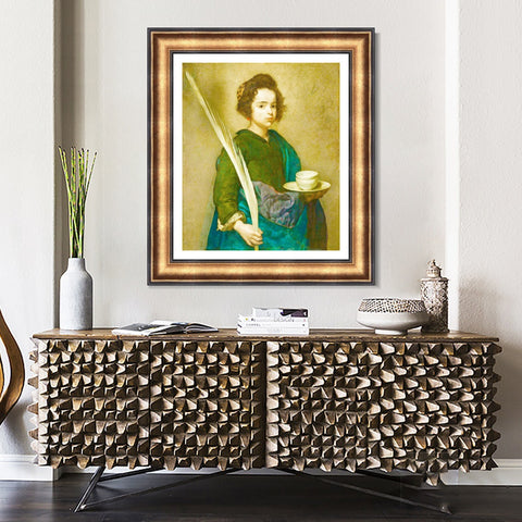 INVIN ART Framed Canvas Art Giclee Print SAINT RUFINA by the Christian Soul by Diego Velazquez Wall Art Living Room Home Office Decorations