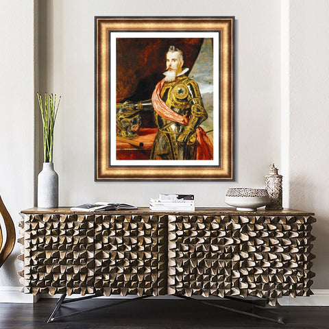 INVIN ART Framed Canvas Art Giclee Print Don Juan Francisco de Pimentel, X conde de Benavente by the Christian Soul by Diego Velazquez Wall Art Decorations