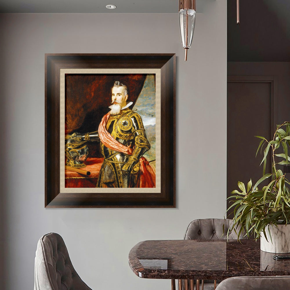 INVIN ART Framed Canvas Art Giclee Print Don Juan Francisco de Pimentel, X conde de Benavente by the Christian Soul by Diego Velazquez Wall Art Decorations