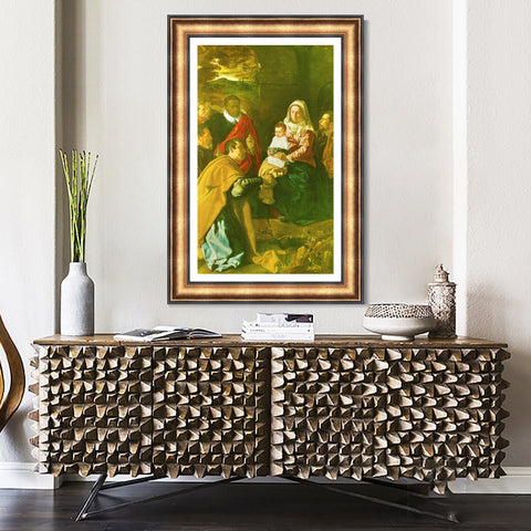INVIN ART Framed Canvas Art Giclee Print Prince Adoration of the Magi by the Christian Soul by Diego Velazquez Wall Art Living Decorations
