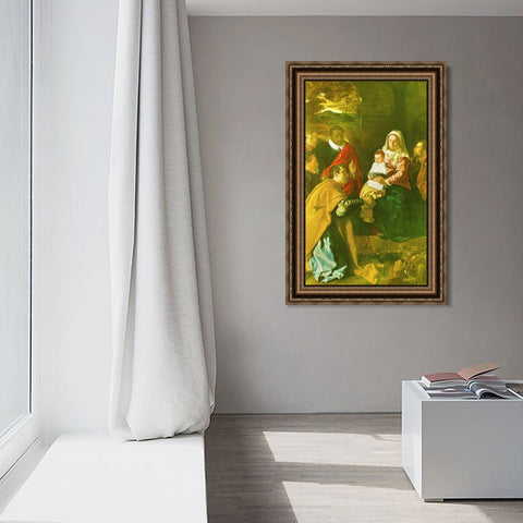 INVIN ART Framed Canvas Art Giclee Print Prince Adoration of the Magi by the Christian Soul by Diego Velazquez Wall Art Living Decorations
