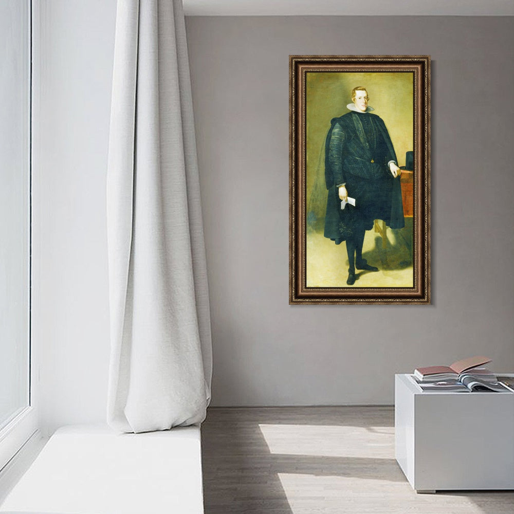 INVIN ART Framed Canvas Art Giclee Print Prince Felipe IV by Diego Velazquez Wall Art