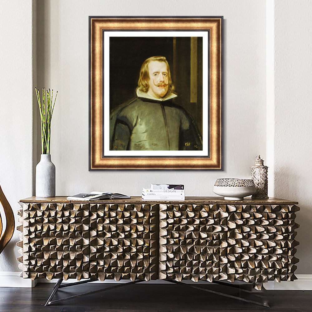 INVIN ART Framed Canvas Art Giclee Print philip iv by the Christian Soul by Diego Velazquez Wall Art