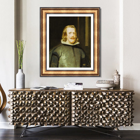 INVIN ART Framed Canvas Art Giclee Print philip iv by the Christian Soul by Diego Velazquez Wall Art Living Room Home Office Decorations