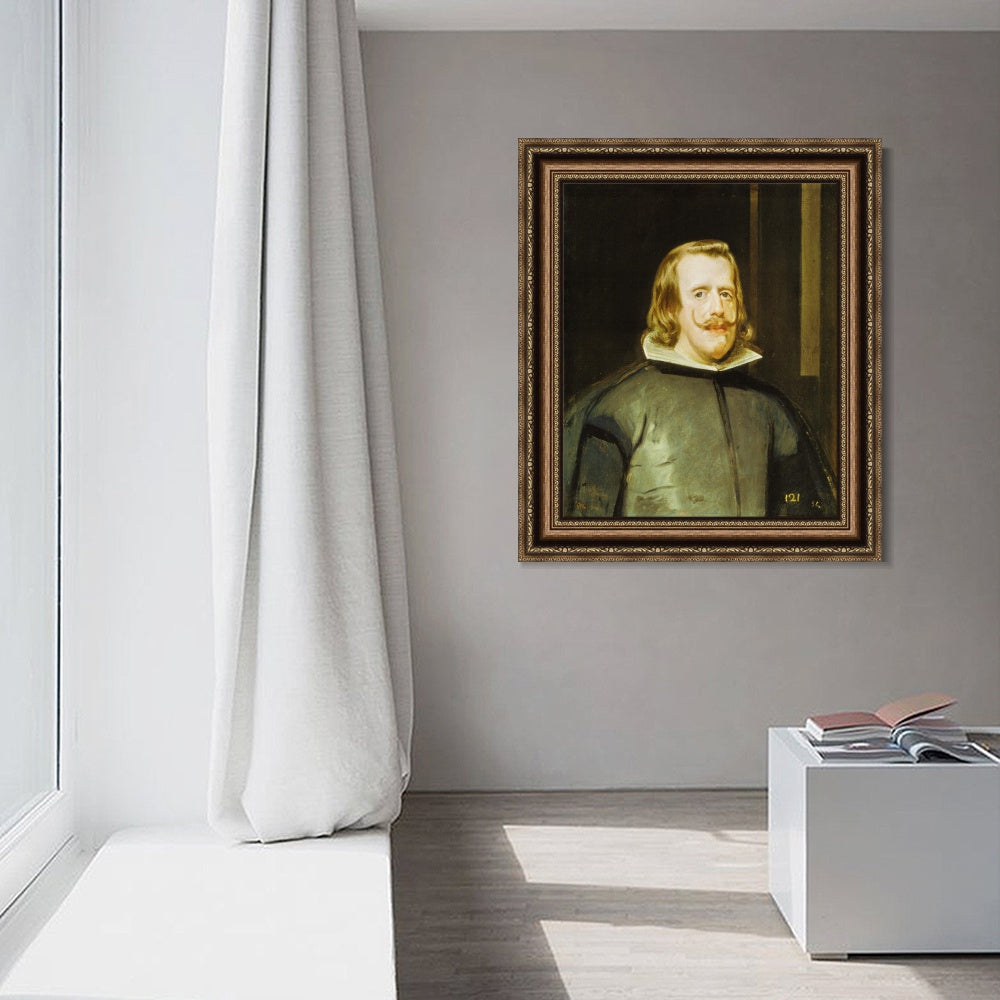 INVIN ART Framed Canvas Art Giclee Print philip iv by the Christian Soul by Diego Velazquez Wall Art