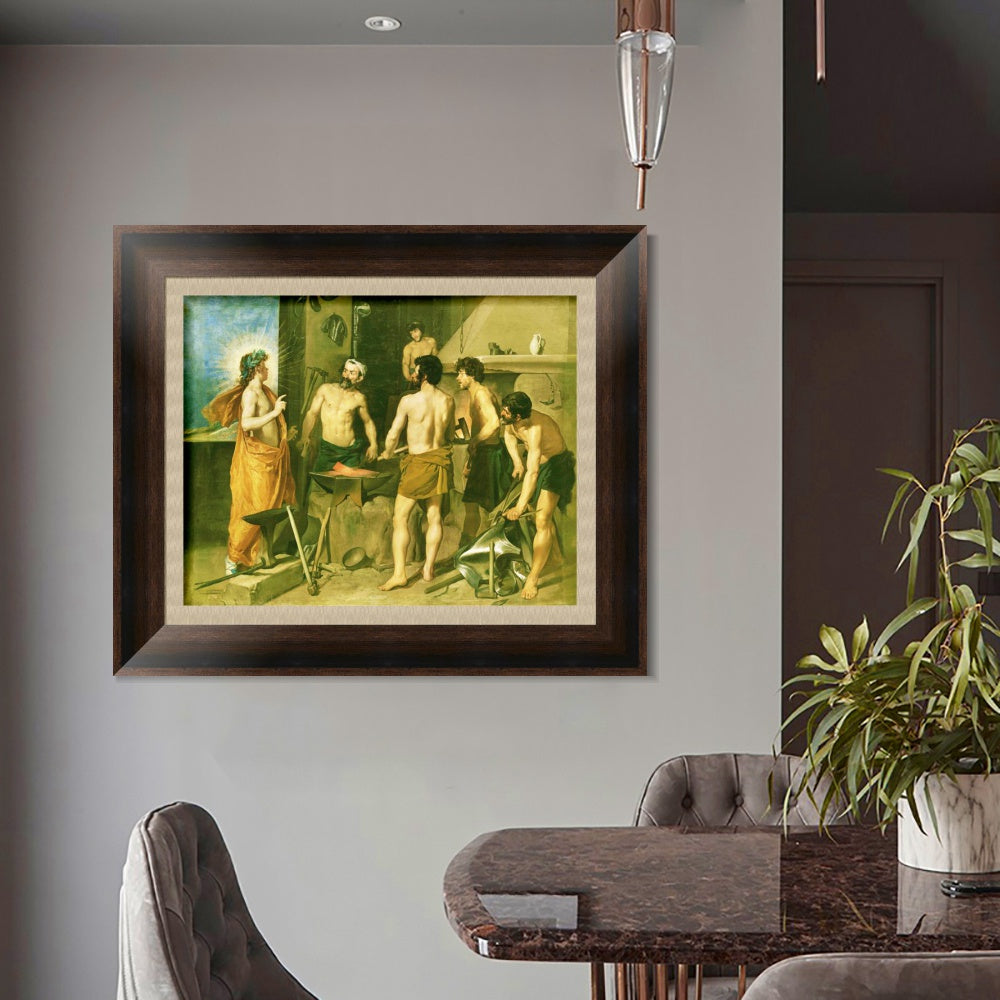 INVIN ART Framed Canvas Art Giclee Print The Vulcano forge by the Christian Soul by Diego Velazquez Wall Art