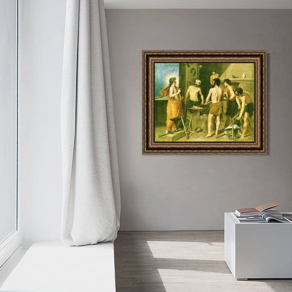 INVIN ART Framed Canvas Art Giclee Print The Vulcano forge by the Christian Soul by Diego Velazquez Wall Art