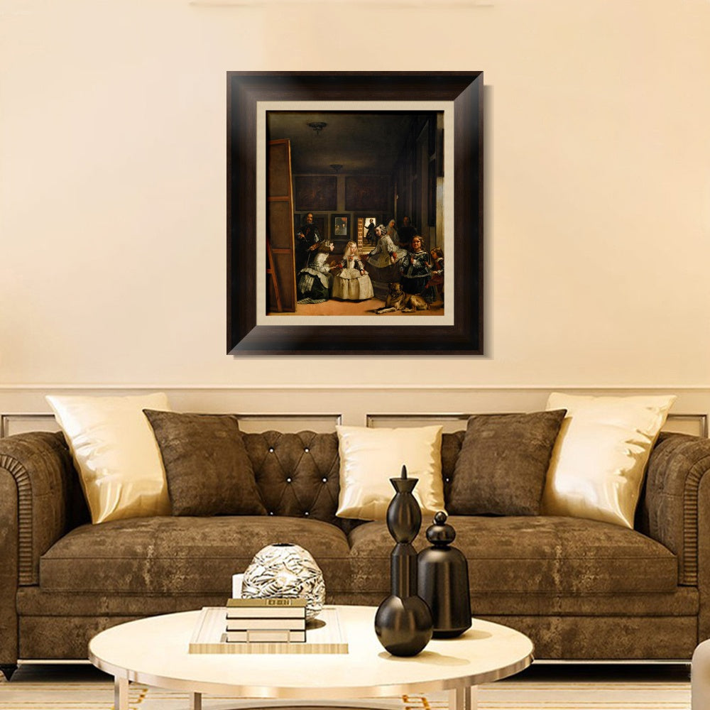 INVIN ART Framed Canvas Art Giclee Print The Meninas, or The Family of Felipe IV -1 by the Christian Soul by Diego Velazquez Wall Art Living Decorations