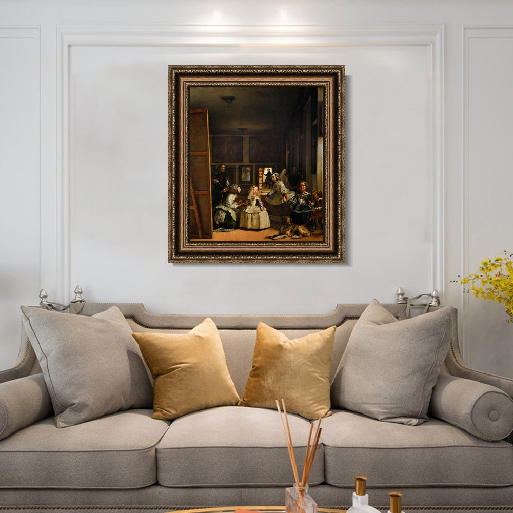 INVIN ART Framed Canvas Art Giclee Print The Meninas, or The Family of Felipe IV -1 by the Christian Soul by Diego Velazquez Wall Art Living Decorations