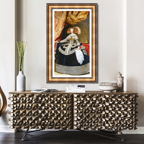 INVIN ART Framed Canvas Art Giclee Print Prince Mariana from Austria, Queen of Spain by Diego Velazquez Wall Art Living Room Home Office Decorations