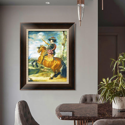 INVIN ART Framed Canvas Art Giclee Print the Count Duke of Olivares on Horseback by the Christian Soul by Diego Velazquez Wall Art Living Decorations