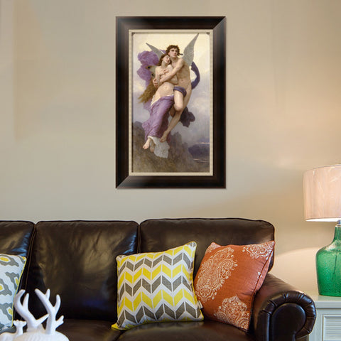 INVIN ART Framed Canvas Art Giclee Print The Abduction of Psyche by William Adolphe Bouguereau Wall Art Living Room Home Office Decorations