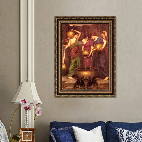 INVIN ART Framed Canvas Art Giclee Print Series#92 by William Adolphe Bouguereau Wall Art Living Room Home Office Decorations