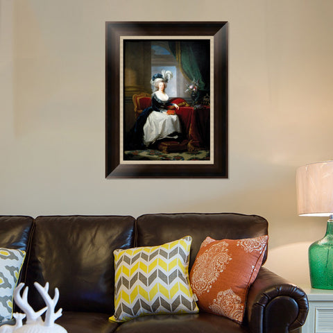 INVIN ART Framed Canvas Art Giclee Print Seated Woman#113 by William Adolphe Bouguereau Wall Art Living Room Home Office Decorations