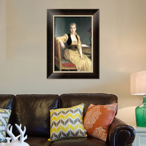 INVIN ART Framed Canvas Art Giclee Print Portrait of Lady Maxwell by William Adolphe Bouguereau Wall Art Living Room Home Office Decorations