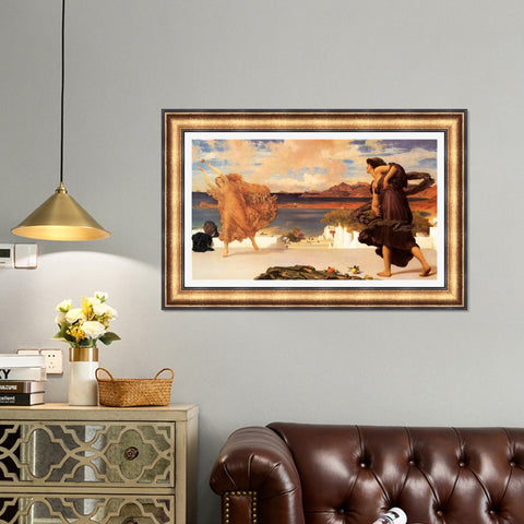 INVIN ART Framed Canvas Art Giclee Print Series#146 by William Adolphe Bouguereau Wall Art Living Room Home Office Decorations