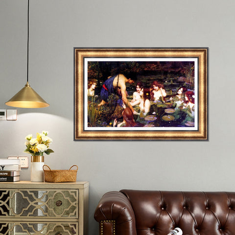 INVIN ART Framed Canvas Art Giclee Print Series#147 by William Adolphe Bouguereau Wall Art Living Room Home Office Decorations