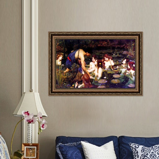 INVIN ART Framed Canvas Art Giclee Print Series#147 by William Adolphe Bouguereau Wall Art Living Room Home Office Decorations