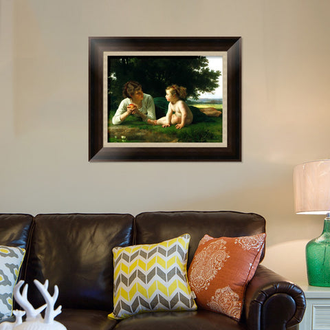 INVIN ART Framed Canvas Art Giclee Print Tentation by the Furies by William Adolphe Bouguereau Wall Art Living Room Home Office Decorations