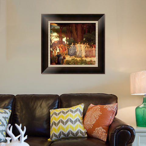 INVIN ART Framed Canvas Art Giclee Print Series#149 by William Adolphe Bouguereau Wall Art Living Room Home Office Decorations