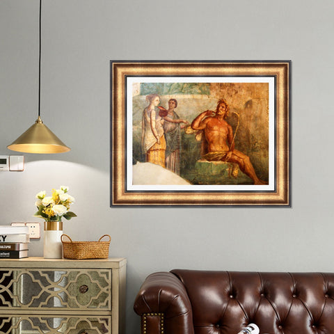 INVIN ART Framed Canvas Art Giclee Print Series#150 by the Furies by William Adolphe Bouguereau Wall Art Living Room Home Office Decorations