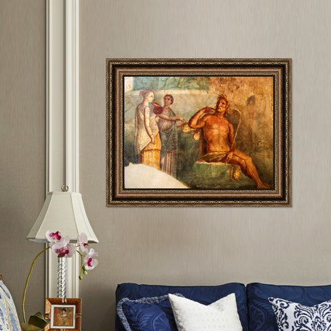 INVIN ART Framed Canvas Art Giclee Print Series#150 by the Furies by William Adolphe Bouguereau Wall Art Living Room Home Office Decorations