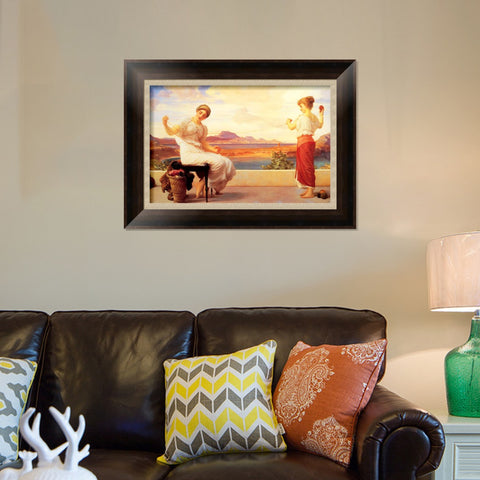 INVIN ART Framed Canvas Art Giclee Print Series#157 by William Adolphe Bouguereau Wall Art Living Room Home Office Decorations