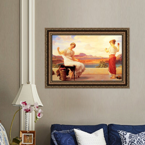 INVIN ART Framed Canvas Art Giclee Print Series#157 by William Adolphe Bouguereau Wall Art Living Room Home Office Decorations