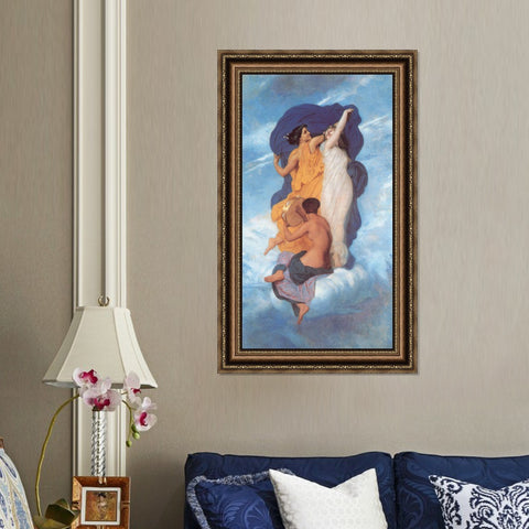 INVIN ART Framed Canvas Art Giclee Print Series#175 by William Adolphe Bouguereau Wall Art Living Room Home Office Decorations